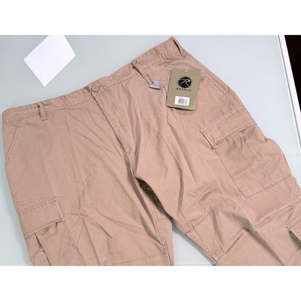 NWT ROTHCO Fatigues Paratrooper Pants Mens Adjustable Khaki - XXL Regular